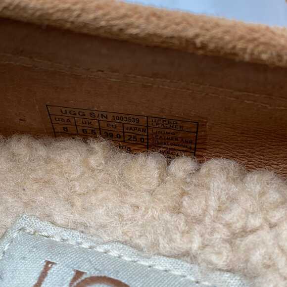 UGG Tan Suede Moccasin Slippers | Women’s Size 8 - Picture 6 of 7
